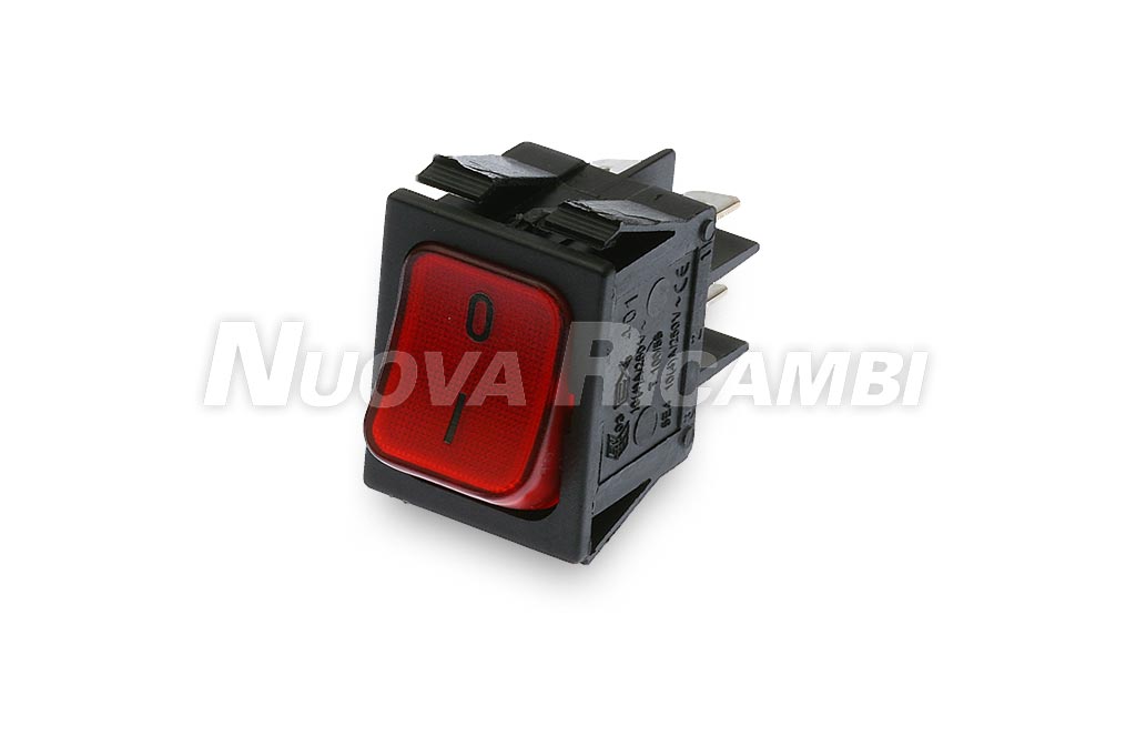 (image for) Nuova Ricambi SRL 700429 RED 2 POLE LUMINOUS SWITCH