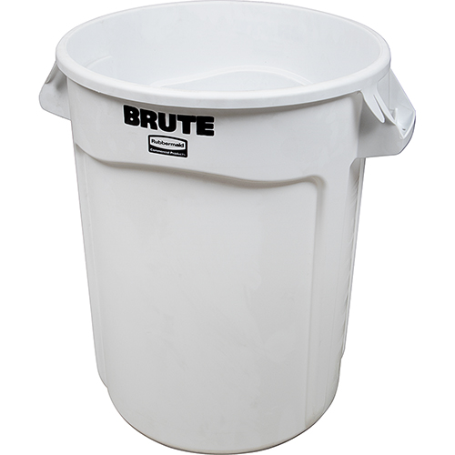 (image for) Rubbermaid 3200WH Trash Can-32gal Rnd Wht 