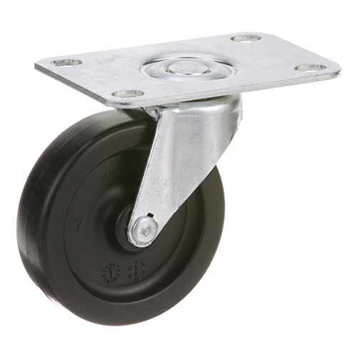 (image for) Rubbermaid 3600L4 CASTER,PLATE (3"OD,SWVL,BLACK) - Click Image to Close