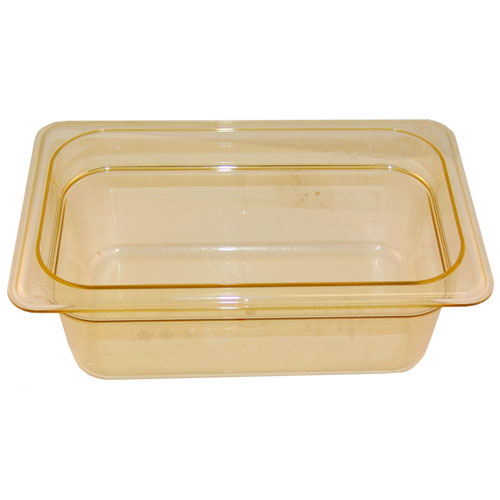 (image for) Rubbermaid FG211P00AMBR 1/4 Size Food Pan - Amber High Heat
