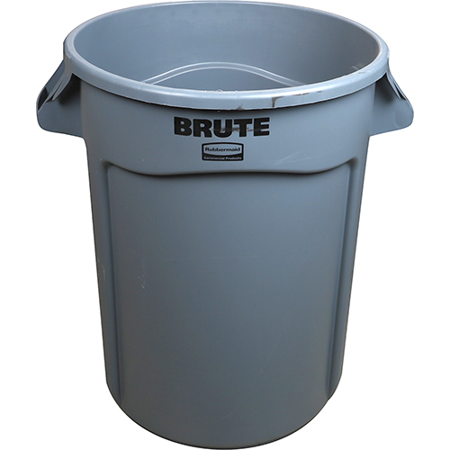 (image for) Rubbermaid FG263200GRAY Trash Can-32gal Rnd Gray 