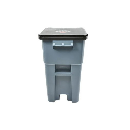 (image for) Rubbermaid FG9W2700GRAY BRUTE, 50 GAL TRASH CAN W/LID-WHEELS