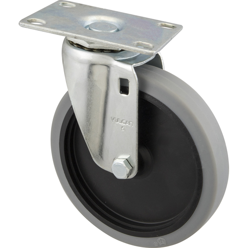 (image for) Rubbermaid RBMD4501-L20000 CASTER,PLATE (5"OD,SWVL,GRAY)