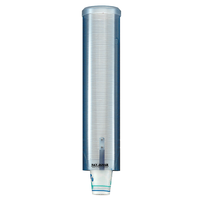(image for) San Jamar C3260TBL Arctic Blue Plastic Cup Dispenser - Click Image to Close