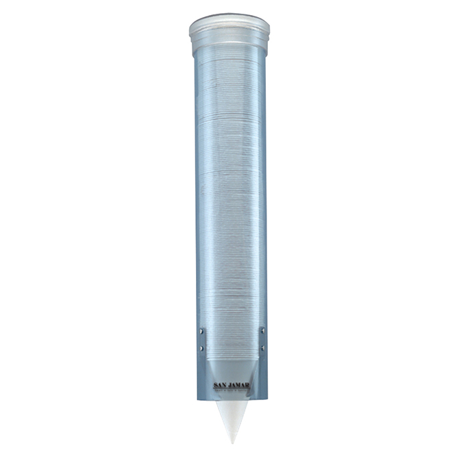 (image for) San Jamar C4160TBL Transparent Blue Plastic Cup Dispenser - Click Image to Close