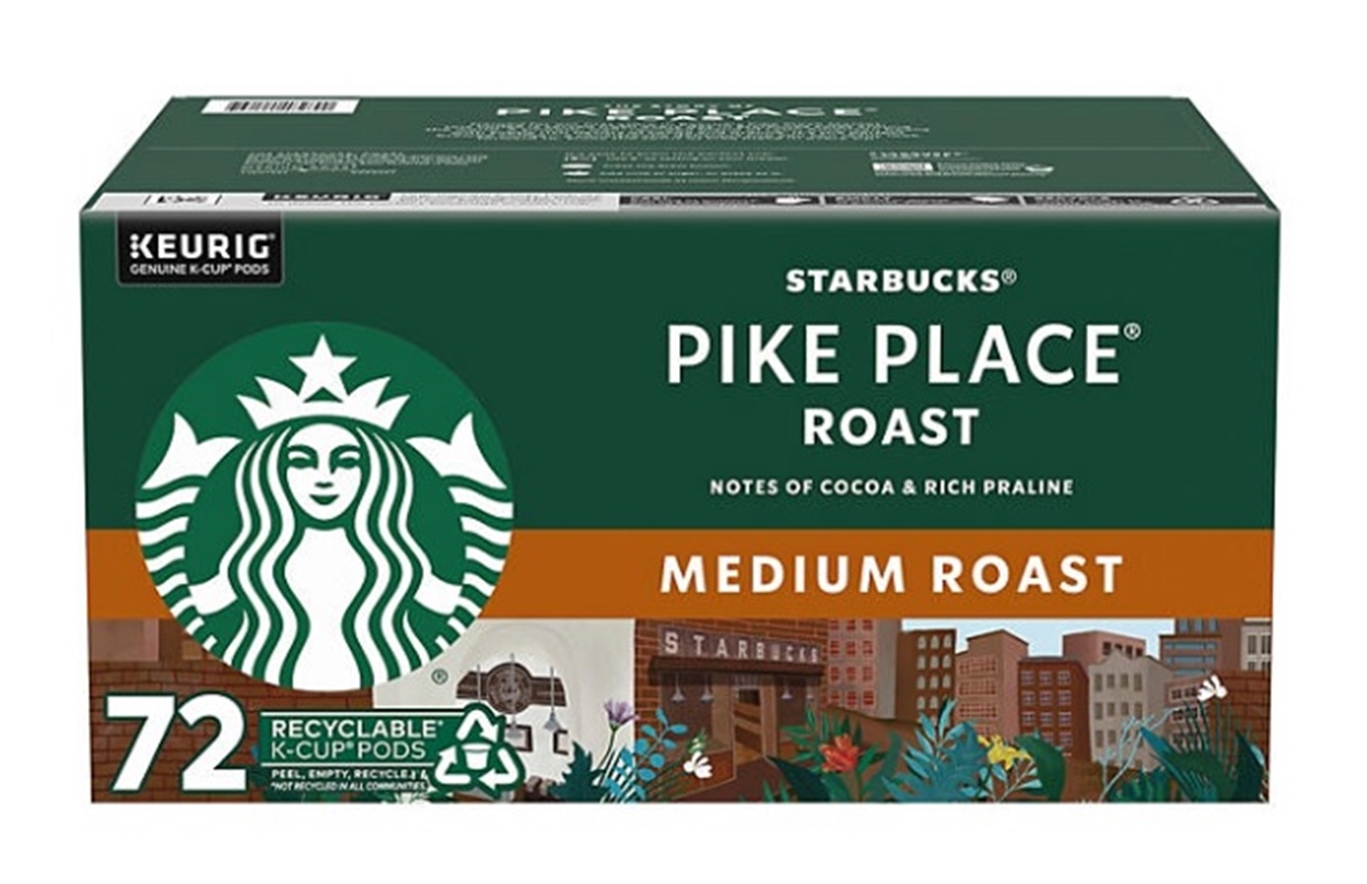 (image for) Starbucks Pike Place K-Cups Medium Roast (72 ct.) - Click Image to Close