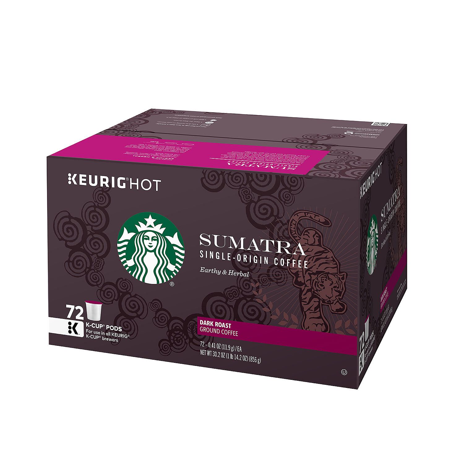 (image for) Starbucks Single-Origin Sumatra Coffee K-Cups (72 ct.) - Click Image to Close