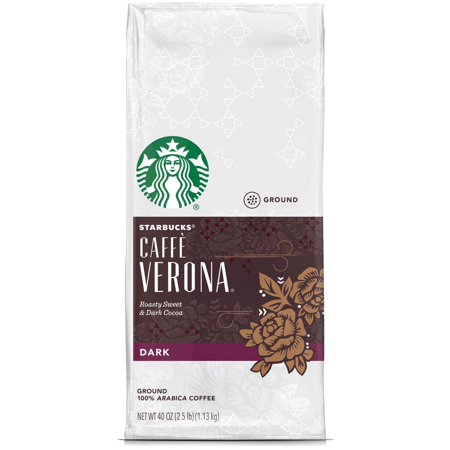 (image for) Starbucks Cafe Verona Ground Coffee Dark Roast (40 oz.) - Click Image to Close