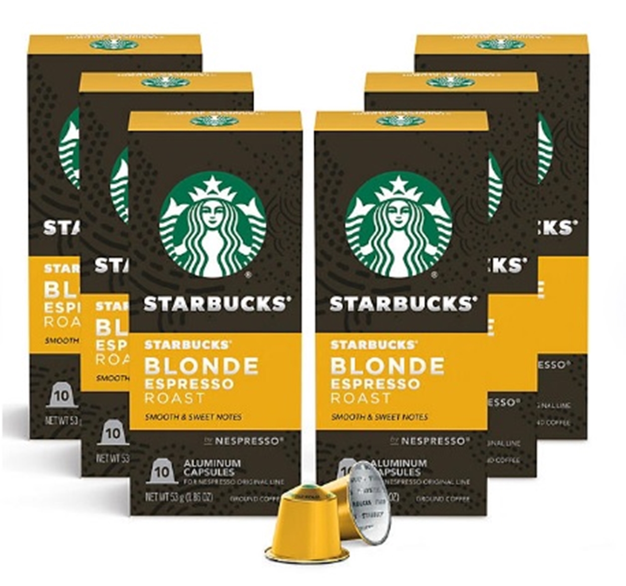 (image for) Starbucks by Nespresso Espresso Coffee Pods, Blonde Roast 60 ct.