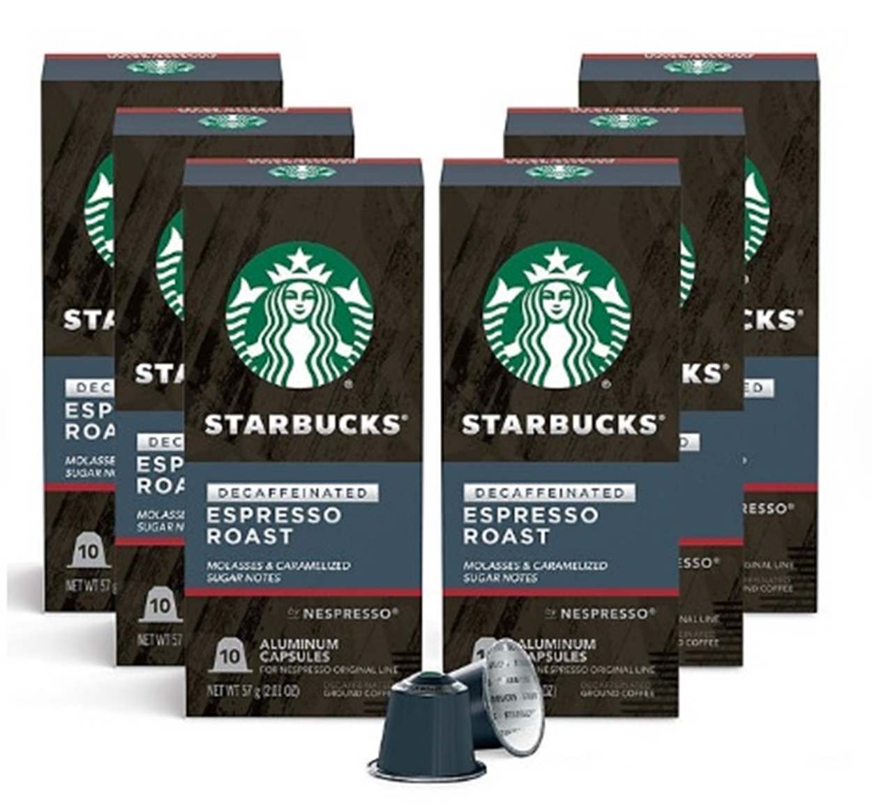 (image for) Starbucks by Nespresso Decaf Espresso Coffee Pods, Dark Roast 60 ct.