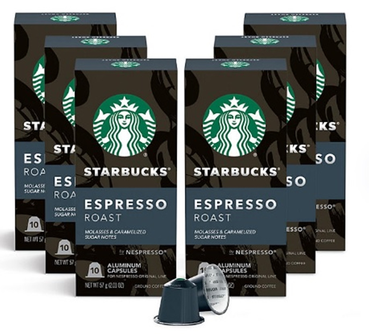(image for) Starbucks by Nespresso Espresso Coffee Pods, Dark Roast 60 ct.