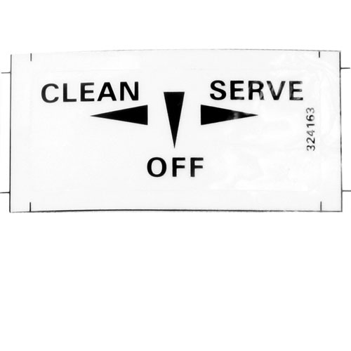 (image for) Stoelting 324798 DECAL - CLEAN/OFF/ON