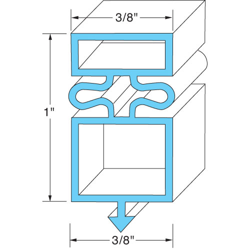 (image for) True 174A DOOR GASKET 25 1/8" X 54 1/8" - Click Image to Close