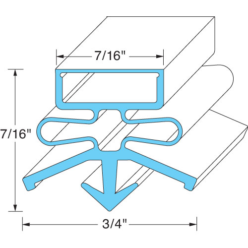 (image for) True 810713 GASKET, TSSU/TUC/TWT-36, BLACK, 26.5X17. - Click Image to Close