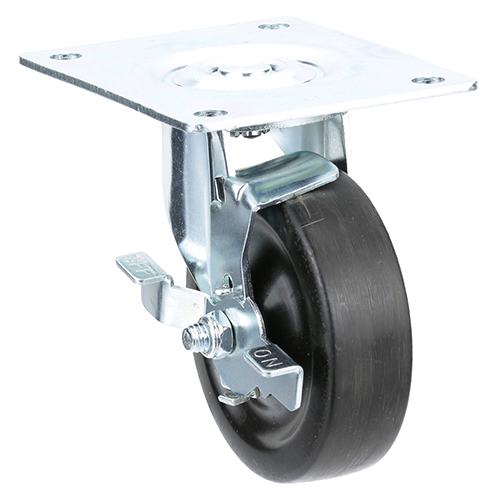 (image for) True 830217 CASTER W/ BRAKE PLATE, SWIVEL, 4"