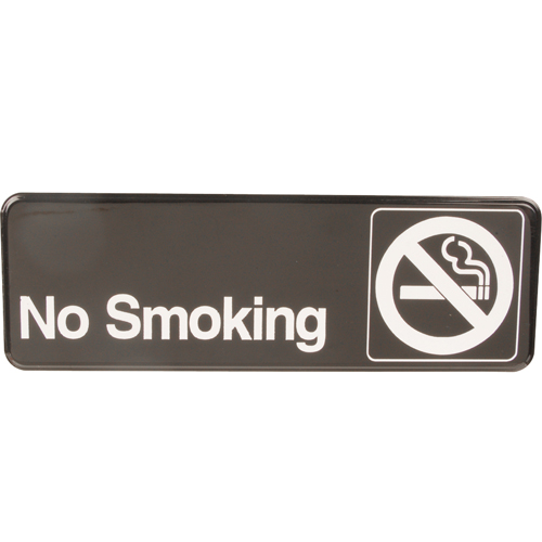 (image for) Traex 4513 SIGN,NO SMOKING , BLACK, 3X9"