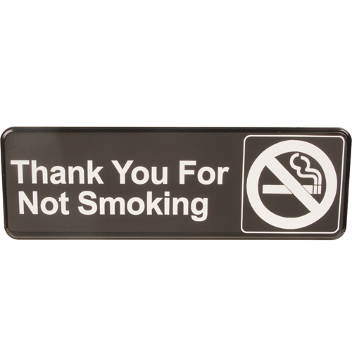 (image for) Traex 4521 SIGN, NO SMOKING , BLK