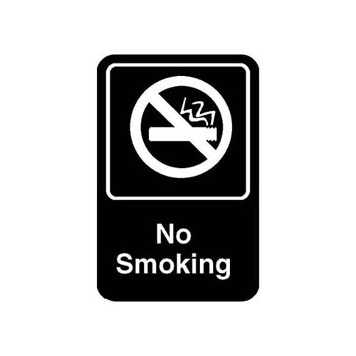 (image for) Traex 5613 SIGN,NO SMOKING , BLACK, 6X9"