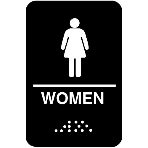 (image for) Traex 5634 SIGN,WOMAN'S , BRAILLE, 6X9"