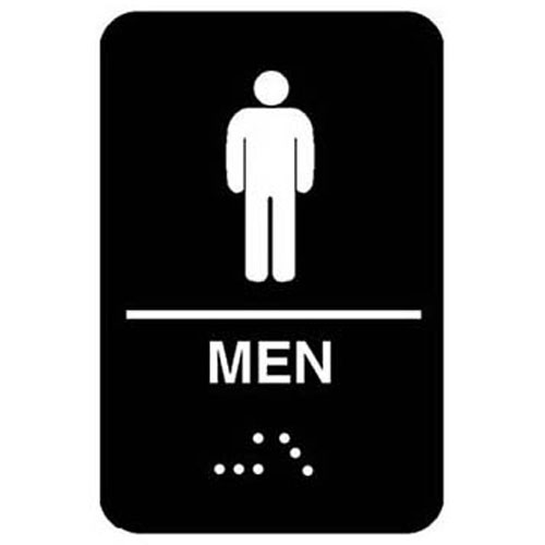 (image for) Traex 5635 SIGN,MEN'S , BRAILLE, 6X9"
