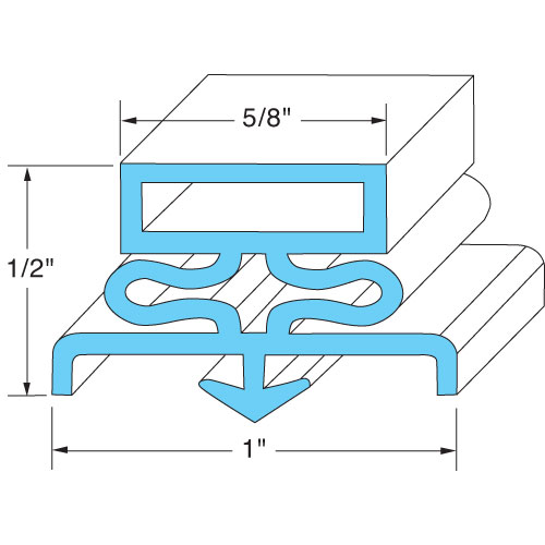 (image for) Traulsen 341-09501-00 DOOR GASKET 23-5/8" x 59-3/4" - Click Image to Close