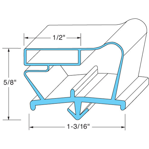 (image for) Traulsen 341-60005-01 DRAWER GASKET. NEW UNDERCOUNTER - Click Image to Close