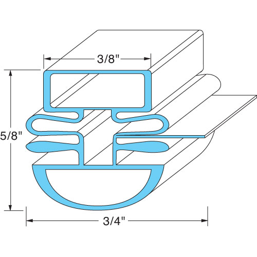 (image for) Turbo Air P2R3300200 DOOR GASKET - 27" x 62" - Click Image to Close