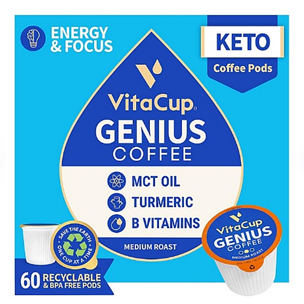 (image for) VitaCup Genius Blend Coffee Pods (60 ct.) - Click Image to Close