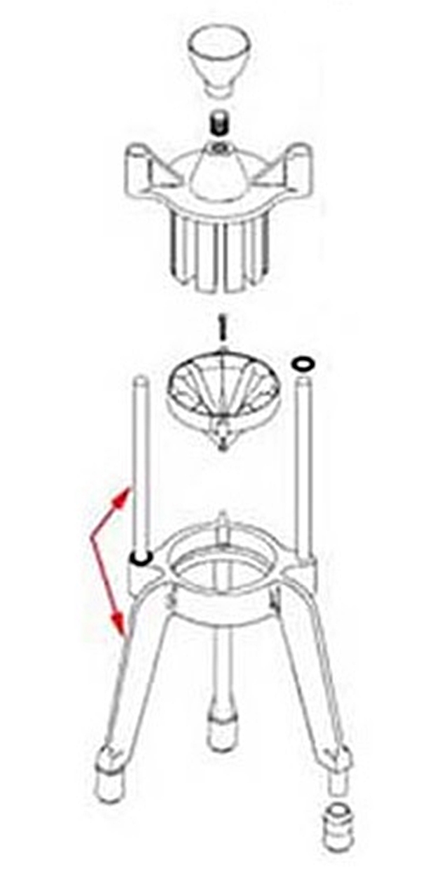 (image for) Vollrath 301 HOUSING,BASE , W/RODS, ASSY - Click Image to Close