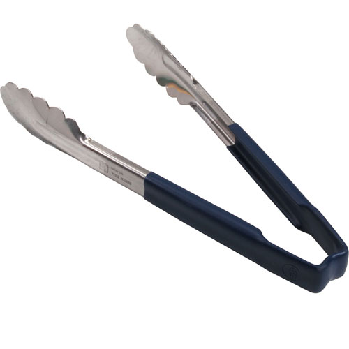 (image for) Vollrath 4780930 Tong Blue/SS 9.5 in Scallop Grip - Click Image to Close