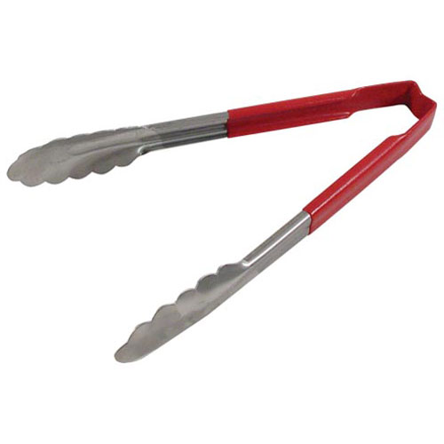 (image for) Vollrath 4780940 Tong Red/SS 9.5 in Scallop Grip - Click Image to Close