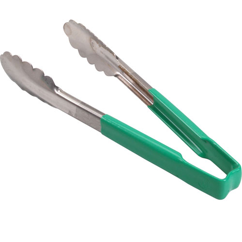 (image for) Vollrath 4780970 Tong Green/SS 9.5 in Scallop Grip