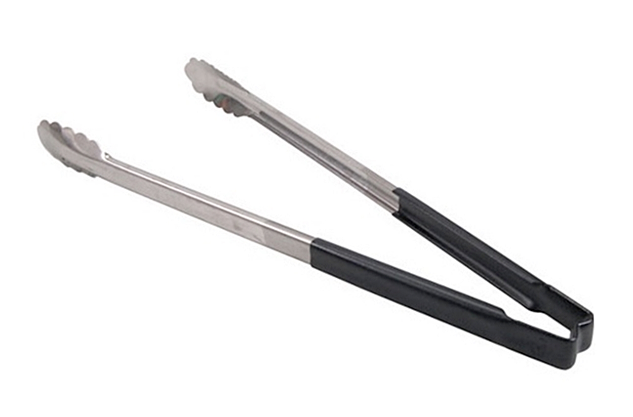 (image for) Vollrath 4781620 Tongs Scallop 16" Black Handle Stainless Steel