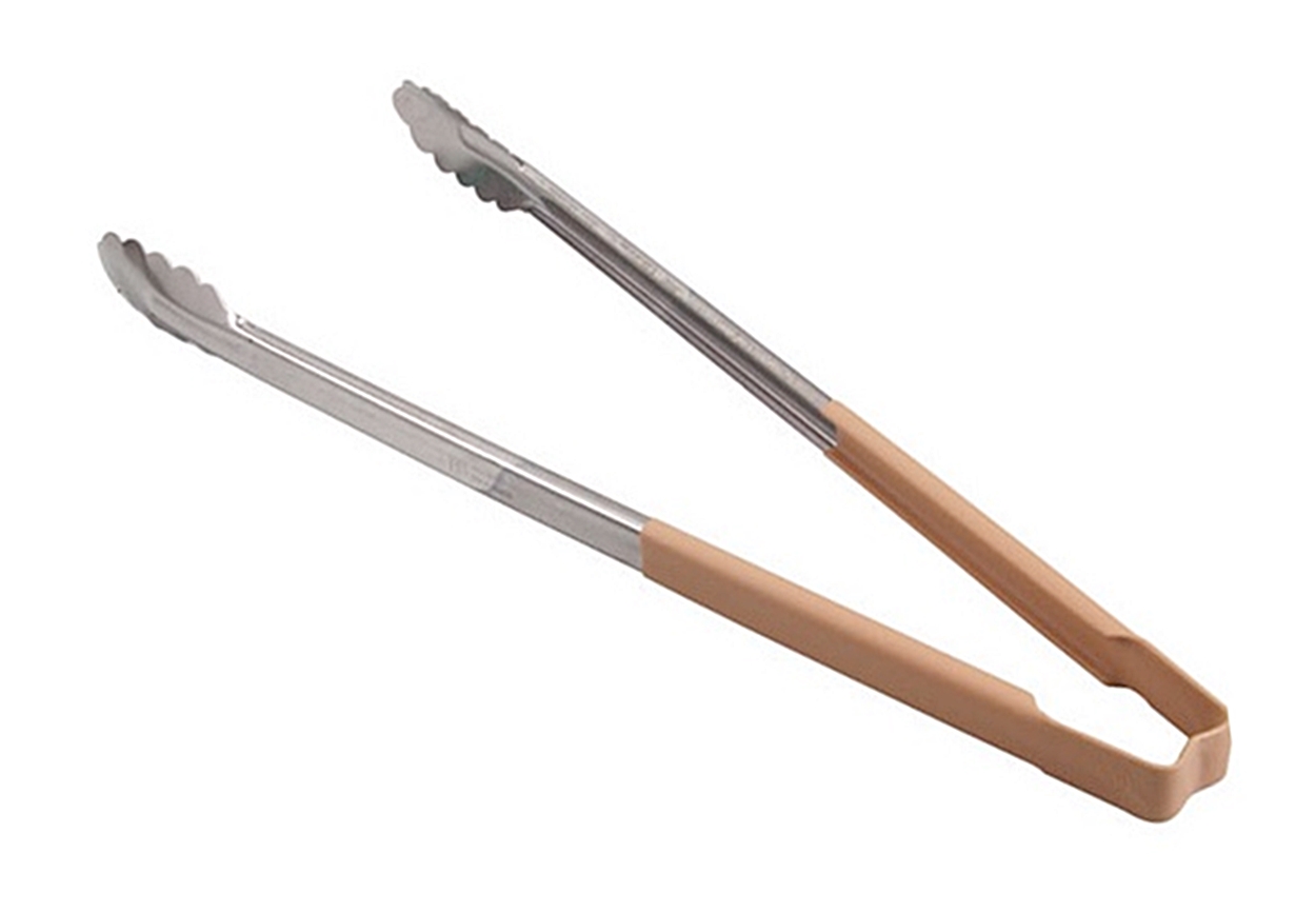 (image for) Vollrath 4781660 TONGS,SCALLOP , 16",TAN HDL - Click Image to Close