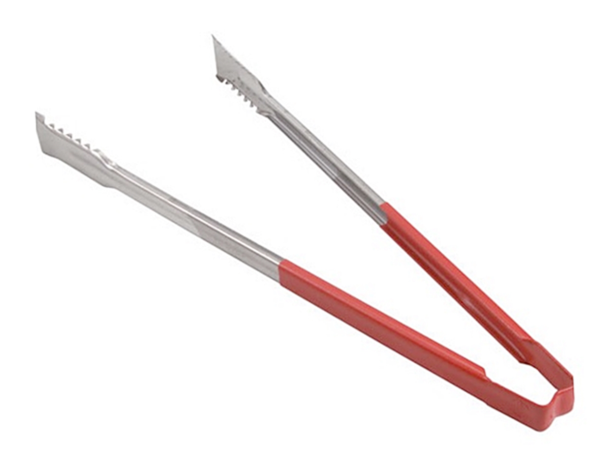 (image for) Vollrath 4791640 Tong Red/SS 16in Flat Grip