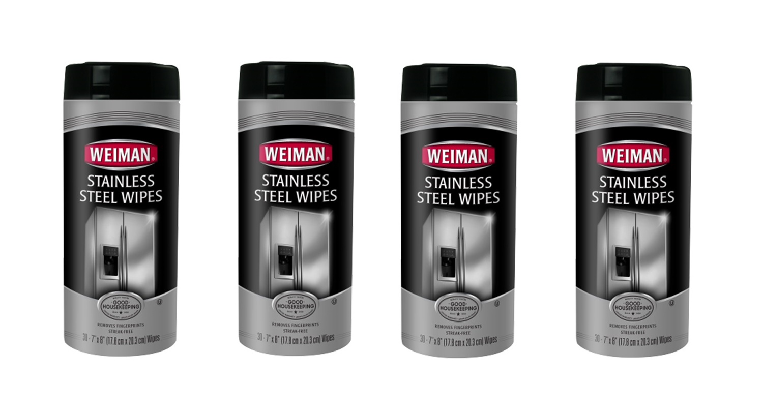 (image for) Weiman WG92 Stainless Steel Wipes 4 Pack - Click Image to Close